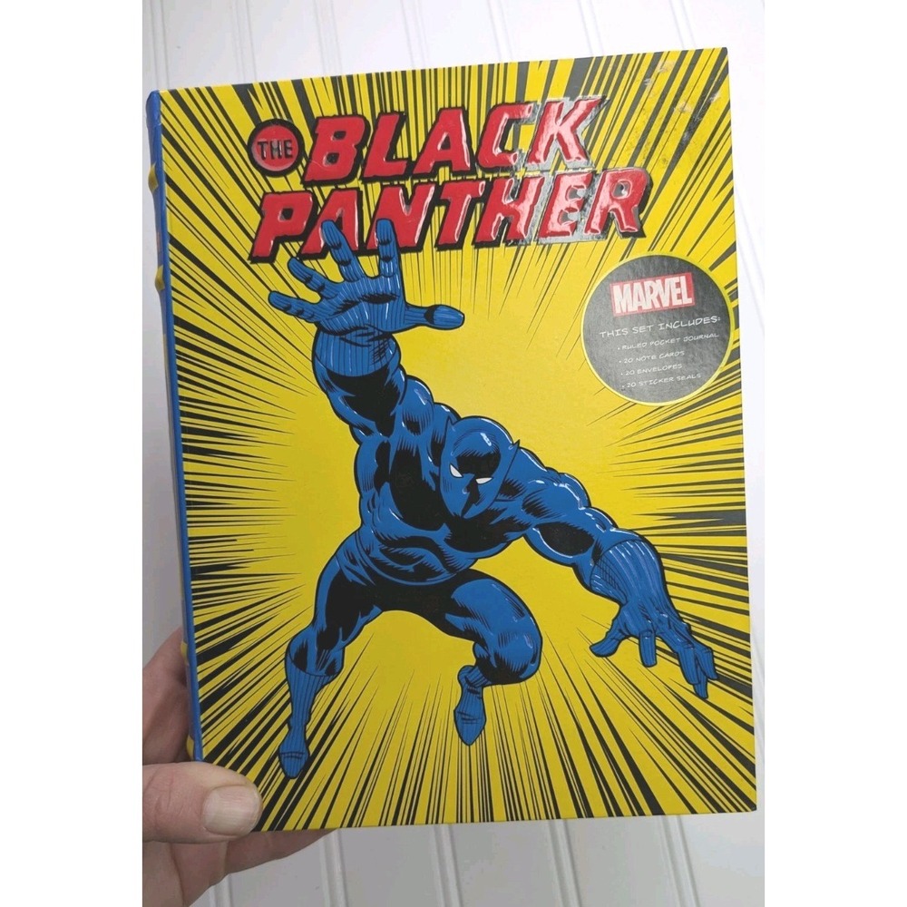 Marvel Comics The Black Panther Deluxe Note Card Set Book Box Stickers New 2018 - Picture 2 of 16